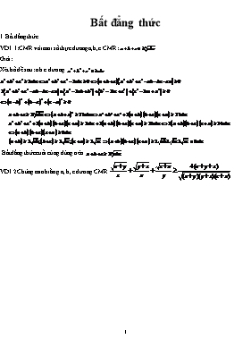 Toán học 8 - Bất đẳng thức